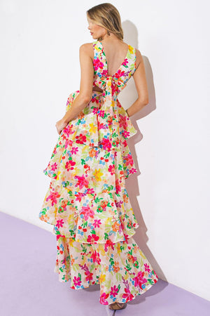 DEL REY HIGH RISE WOVEN MAXI DRESS