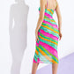DESIRABLE DESTINATIONS MESH MIDI DRESS