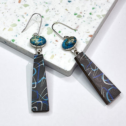 Blue Banner Earrings