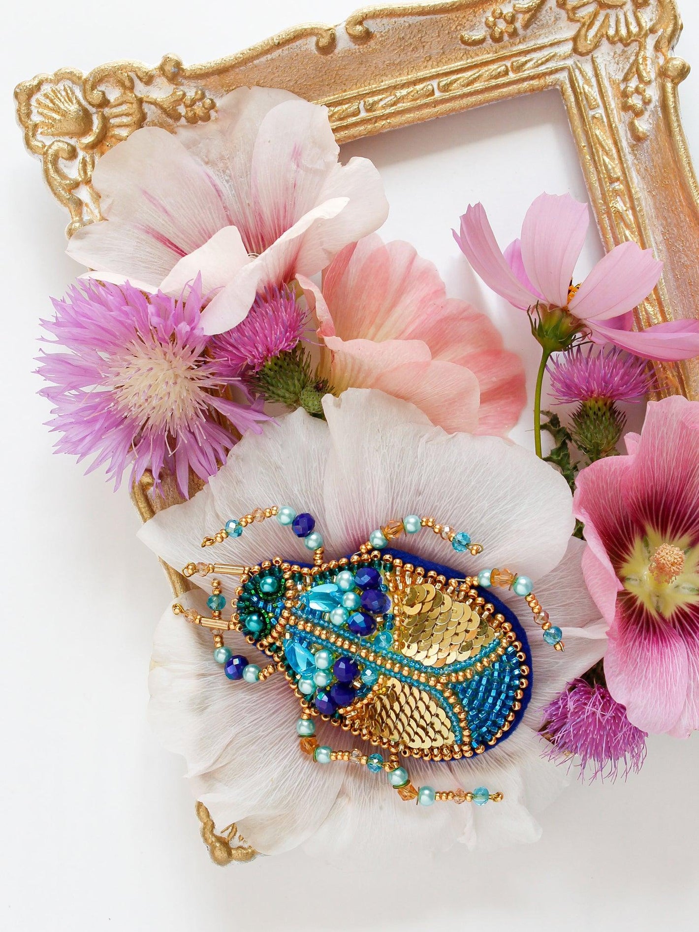 Azurite Bead Embroidery Decoration Kit by Abris Art AD-084