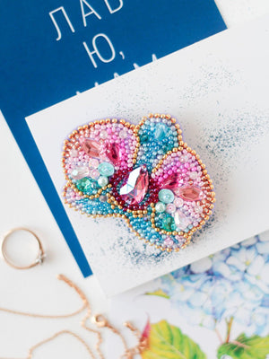 Orchid Bead Embroidery Decoration Kit by Abris Art AD-212