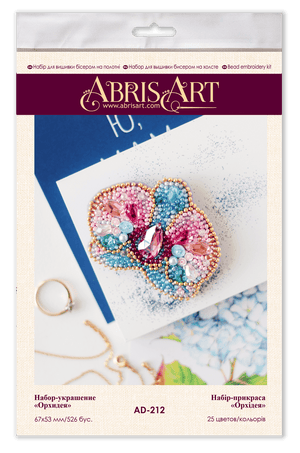 Orchid Bead Embroidery Decoration Kit by Abris Art AD-212