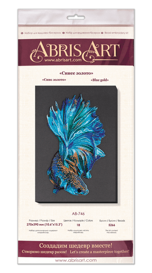 Bead Embroidery Kit - Blue gold AB-746