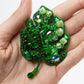 Beadwork kit for creating brooch Crystal Art Monstera BP-345C