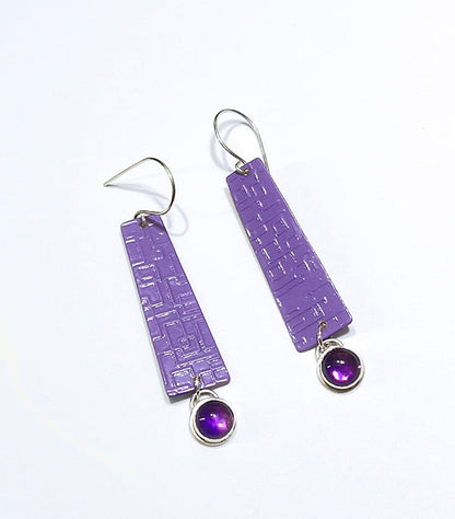 Beneath the Surface Etched and Sterling Earrings