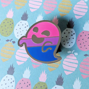 Bi-nshee (bisexual pride) hard enamel pin