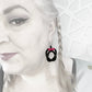 Loopy Earrings in Black and Pink