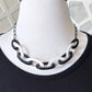Black and White Oval Chain Statement Necklace
