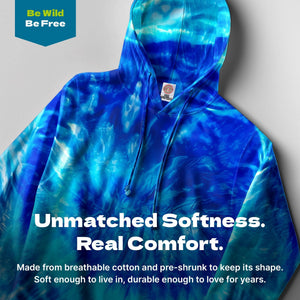 Blue Jerry Hand-Dyed Long Sleeve Hoodie