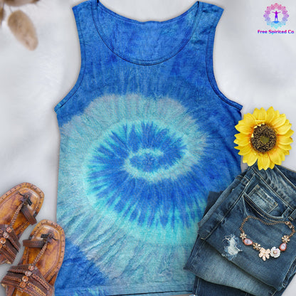 Blue Jerry Hand-Dyed Tank Top