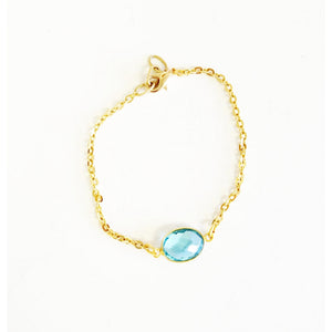 Blue Quartz Chain Bracelet