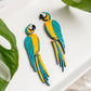 Blue Macaw Stud Dangles