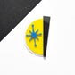 Mid Century Blue Starburst Brooch