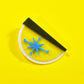 Mid Century Blue Starburst Brooch