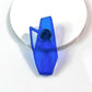 Mid Century Vase Brooch -  Blue Transparent