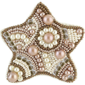 BP-180C Beadwork kit for creating brooch Crystal Art Set of pictures "Gingerbread"