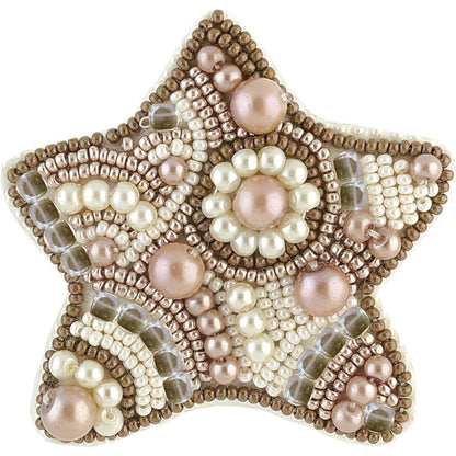 BP-180C Beadwork kit for creating brooch Crystal Art Set of pictures "Gingerbread"