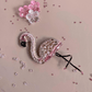 BP-216C Beadwork kit for creating brooch Crystal Art "Flamingo"