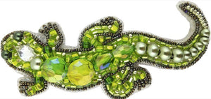 BP-227C Beadwork kit for creating brooch Crystal Art "Lizard"
