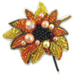BP-228C Beadwork kit for creating brooch Crystal Art "Sunflower"