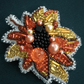BP-228C Beadwork kit for creating brooch Crystal Art "Sunflower"