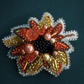 BP-228C Beadwork kit for creating brooch Crystal Art "Sunflower"