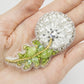 BP-258C Beadwork kit for creating brooch Crystal Art "Dandelion"