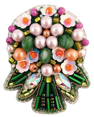 BP-273C Beadwork kit for creating broоch Crystal Art "Bouquet"