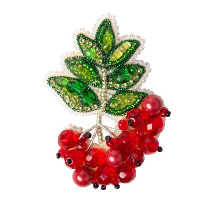 BP-332C Beadwork kit for creating brooch Crystal Art "Rowan"