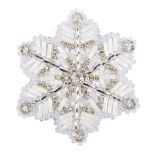 Beadwork kit for creating brooch Crystal Art "Snowflake" BP-352C