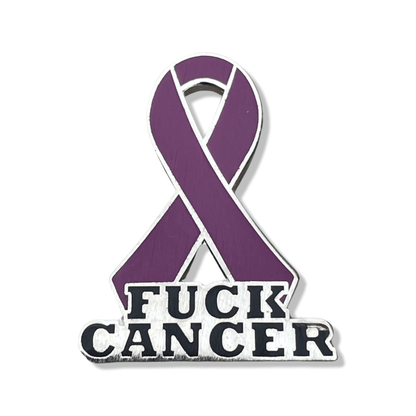 Burgundy Fuck Cancer Awareness Ribbon Pin