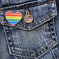 LGBTQ Rainbow Pride Flag Heart Enamel Pin