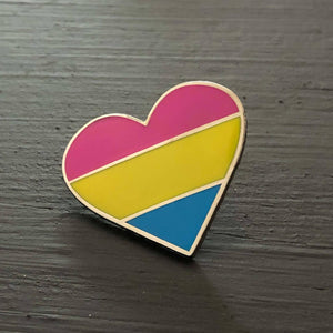 Pansexual Flag Heart Enamel Pin