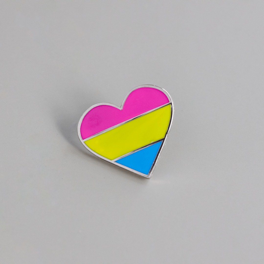 Pansexual Flag Heart Enamel Pin