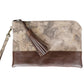 Brown Snakeskin Clutch