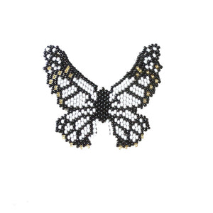 Butterfly White Embera Pin