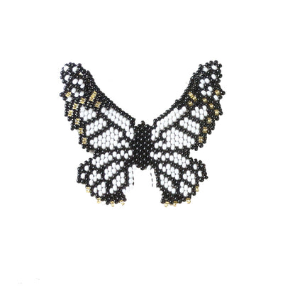 Butterfly White Embera Pin