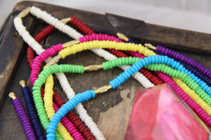 Bone Beads: Spacer Beads or Rondelle Bead Necklace, 5x2mm, Choose from 8 Colors, 240+