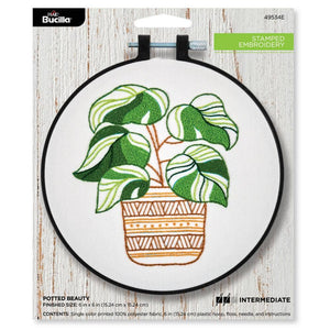 Stamped Embroidery 6in Potted Beauty Kit