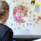 100 Piece Magnetic Puzzle With a Flowering Gum Design