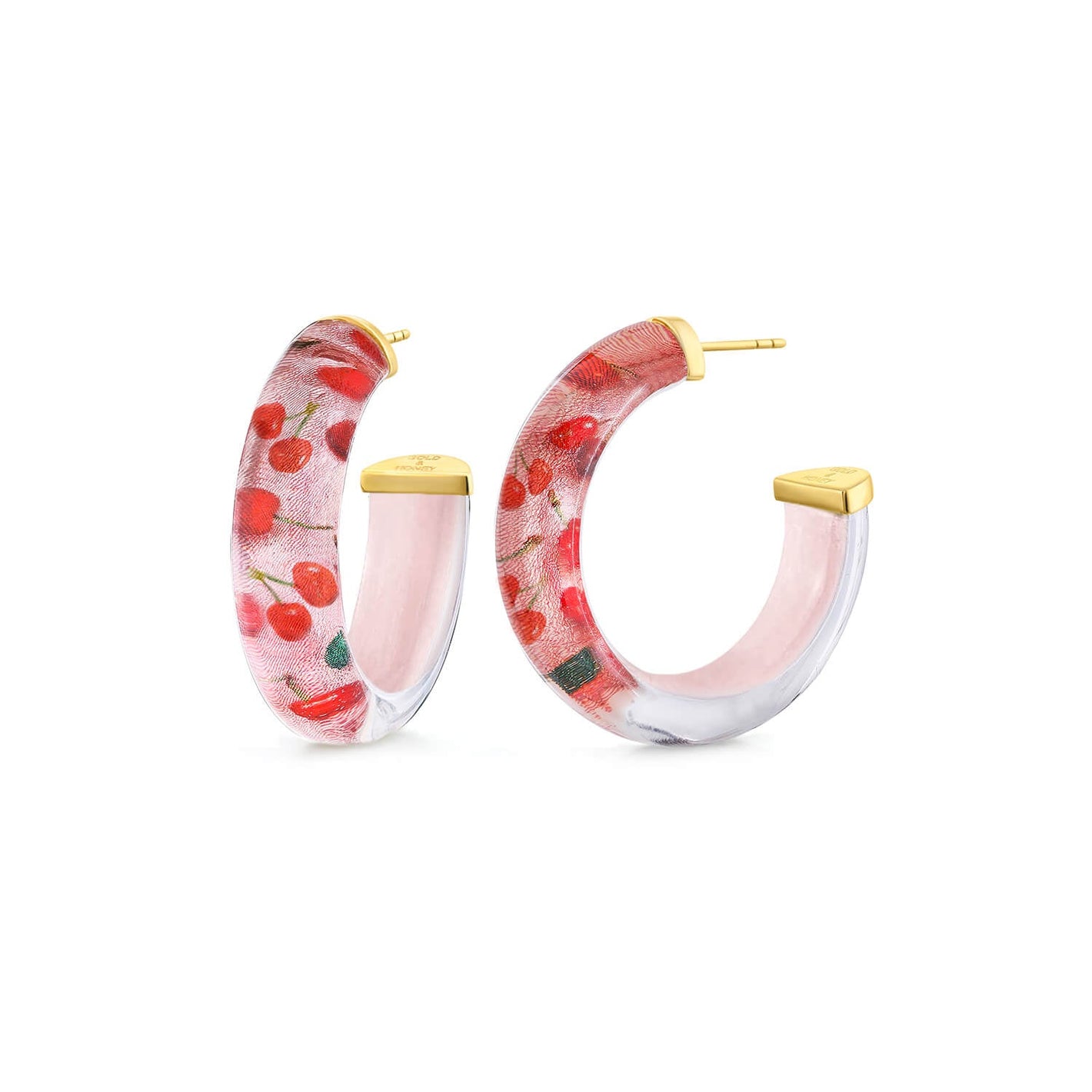 Cherry on Top Illusion Hoop Earrings