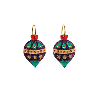 Christmas Ornament with Stars Earrings by Laliblue