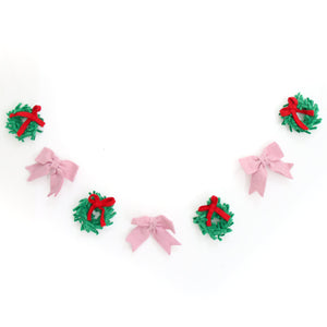 Wreaths and Bows Felt Garland