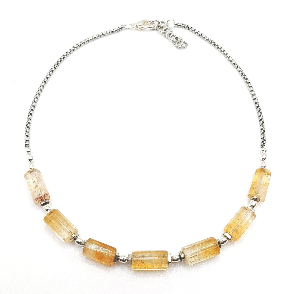 Citrine Barrel Necklace