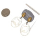 Clear & Gold Mercury Art Deco Carved Earrings
