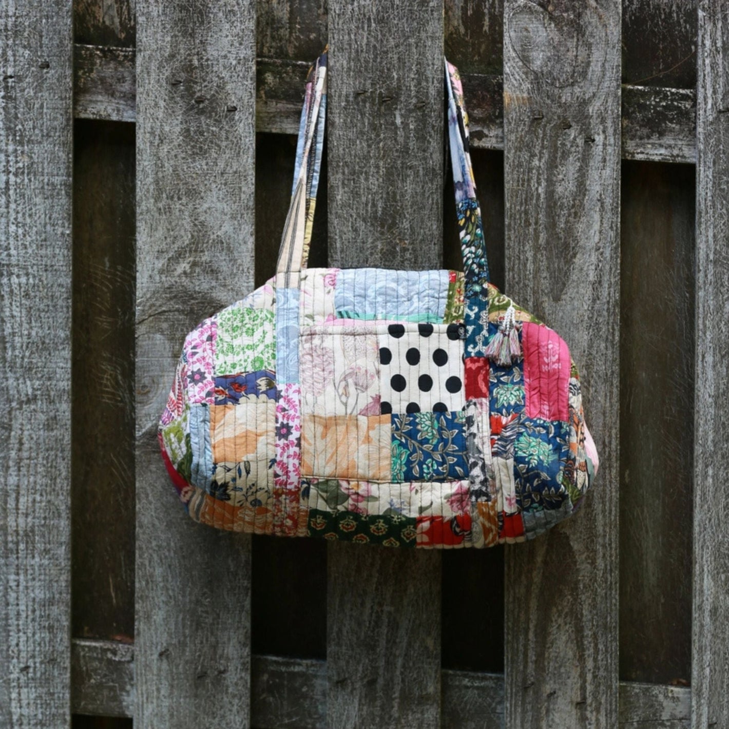 Patchwork Quilted Duffle Bag
