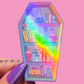 Pastel Goth Coffin Bookcase, 3 x 1.9 in.