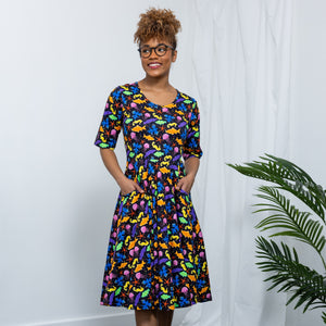 Colorful Sea Twirl Dress