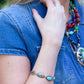 Concho Colorful Golden Link Bracelet