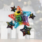 Congrats Grad Rainbow Star Balloon – 35" Mylar | Ellie’s Party Supply